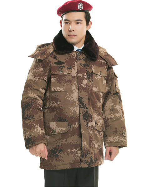 重慶迷彩保安棉服訂做,定制