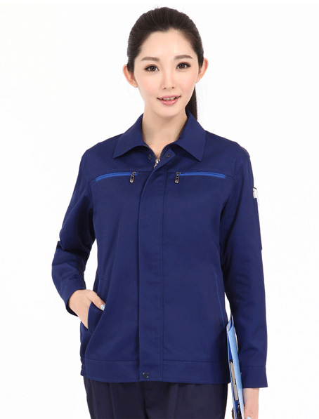 重慶定做長袖藏藍工作服